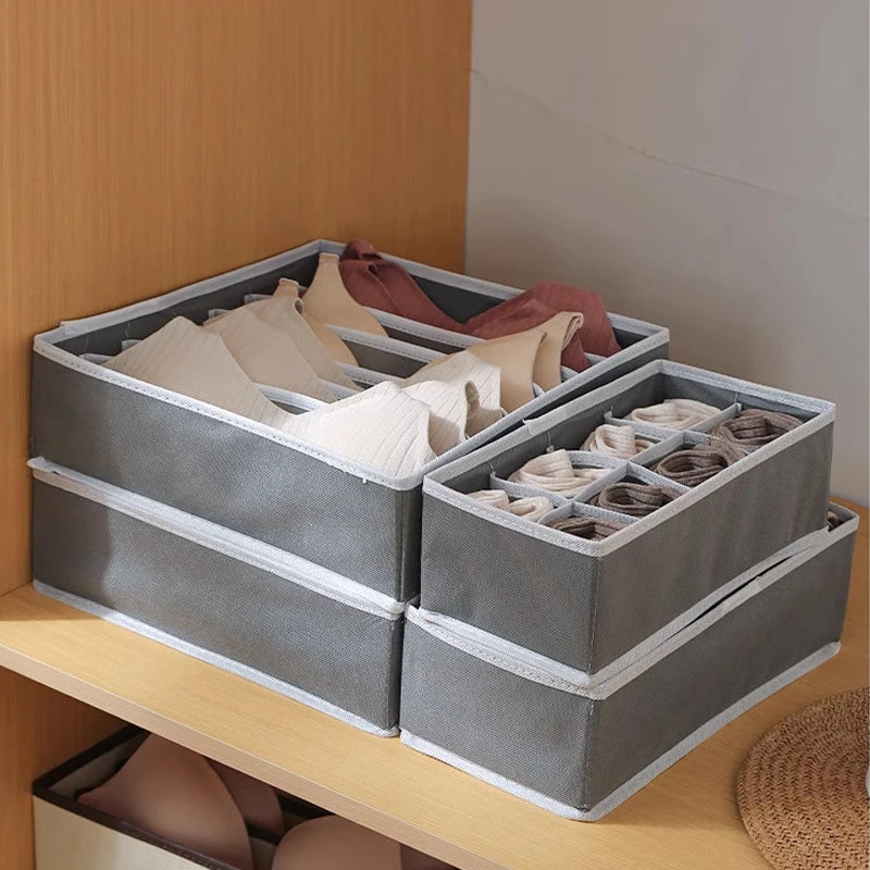 Organisateur de Tiroirs Pliable - Rangement Compact pour Sous-Vêtements et Accessoires